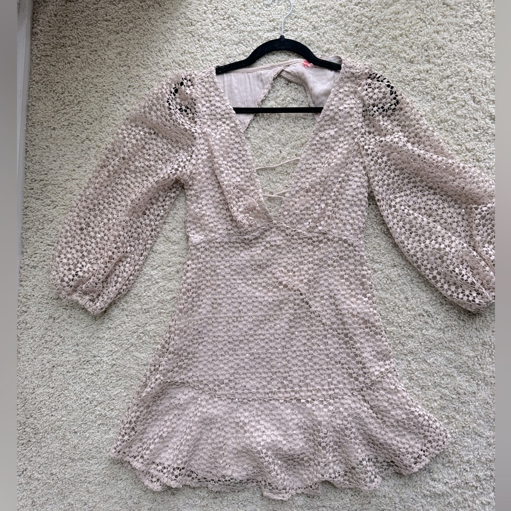Cutest ever free people lace/sequin mini dress